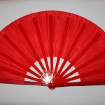 Red fan withour design